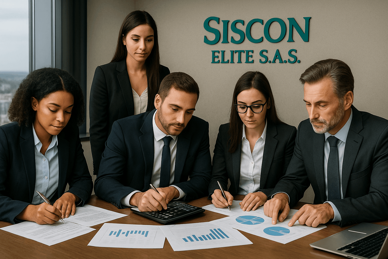 Contadores trabajando